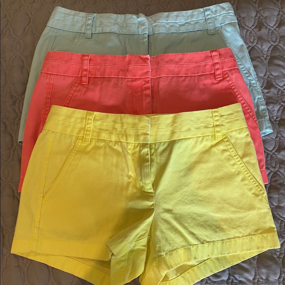 J Crew Shorts Bundle - Pink, Blue, and Lime Green